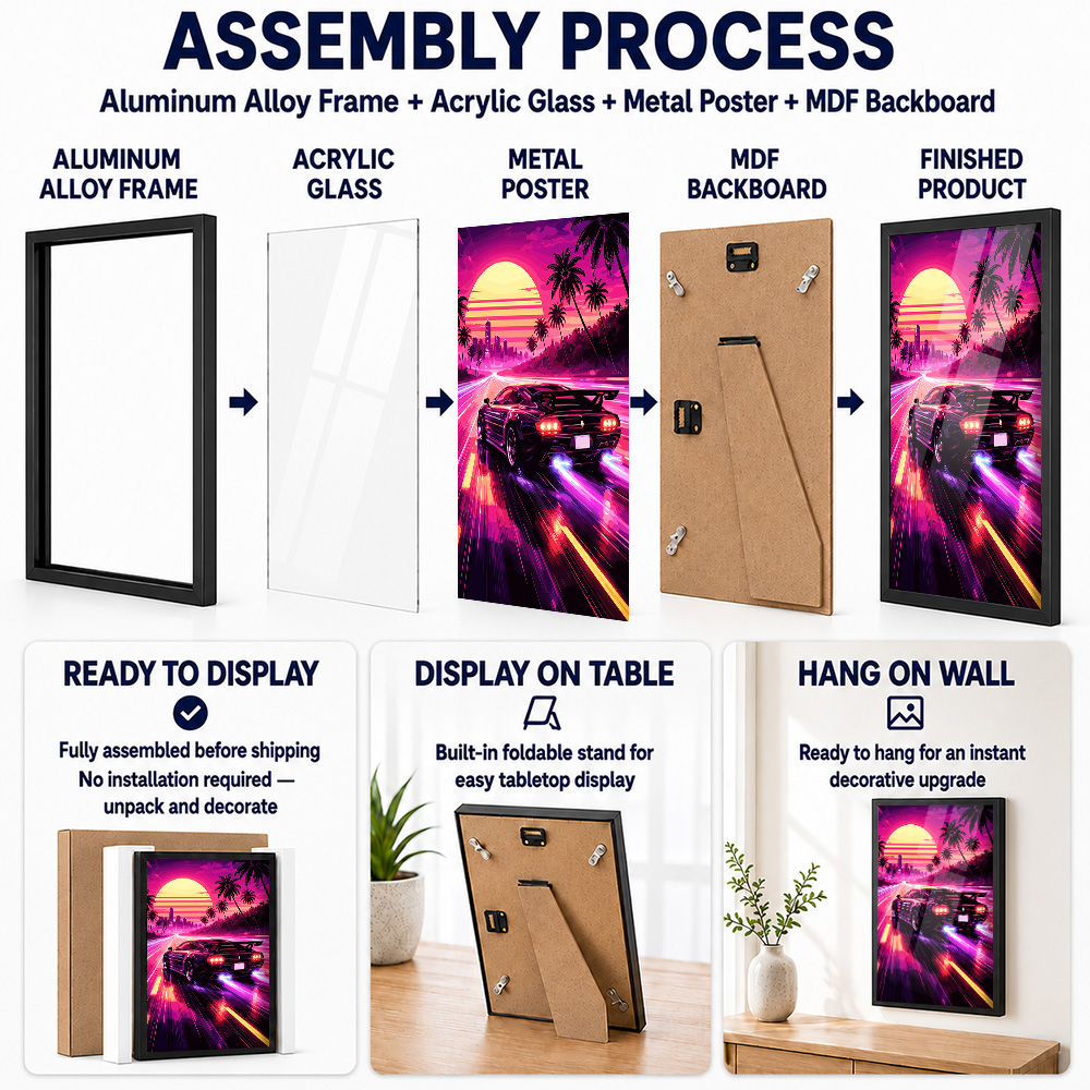 Retro Car Speeding At Sunset M - Car Mirror recension och pris