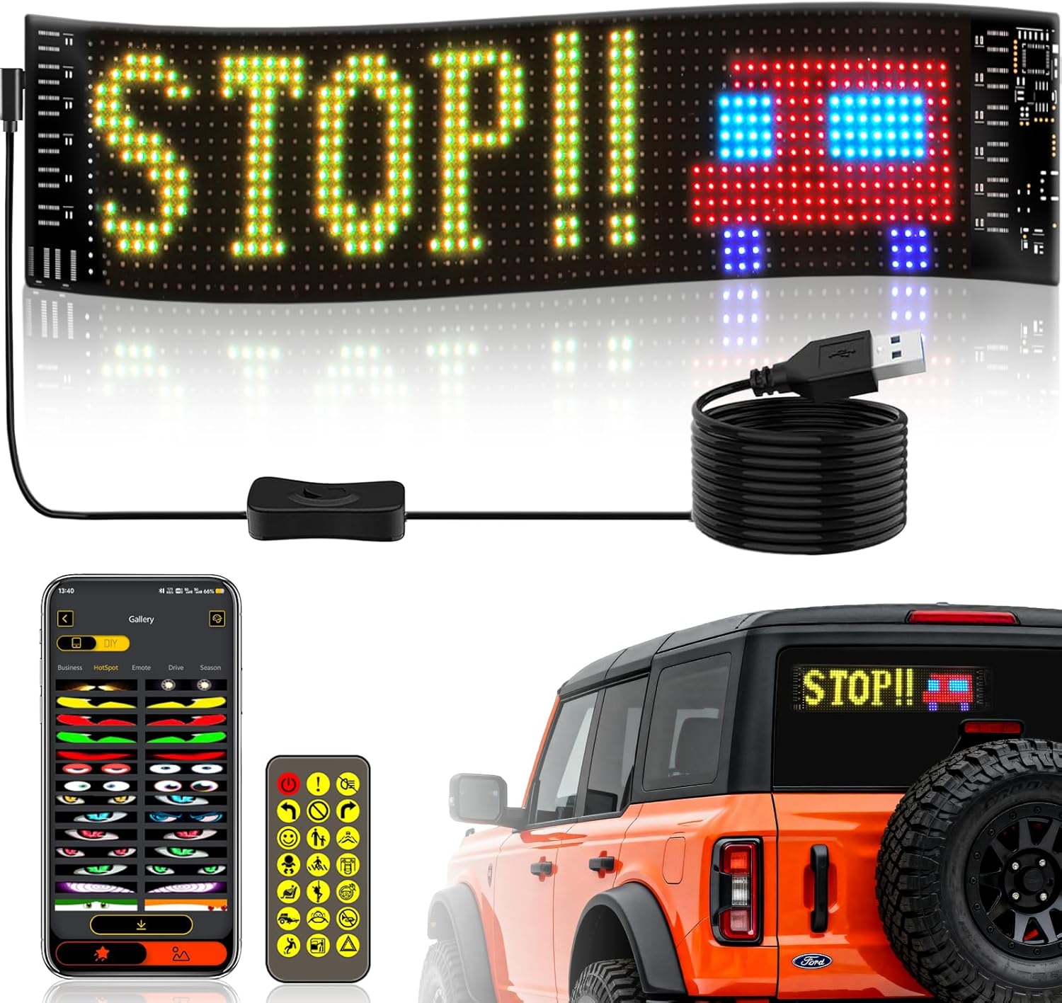 LED Car Sign Flexible LED Matr - Car Led Light recension och pris