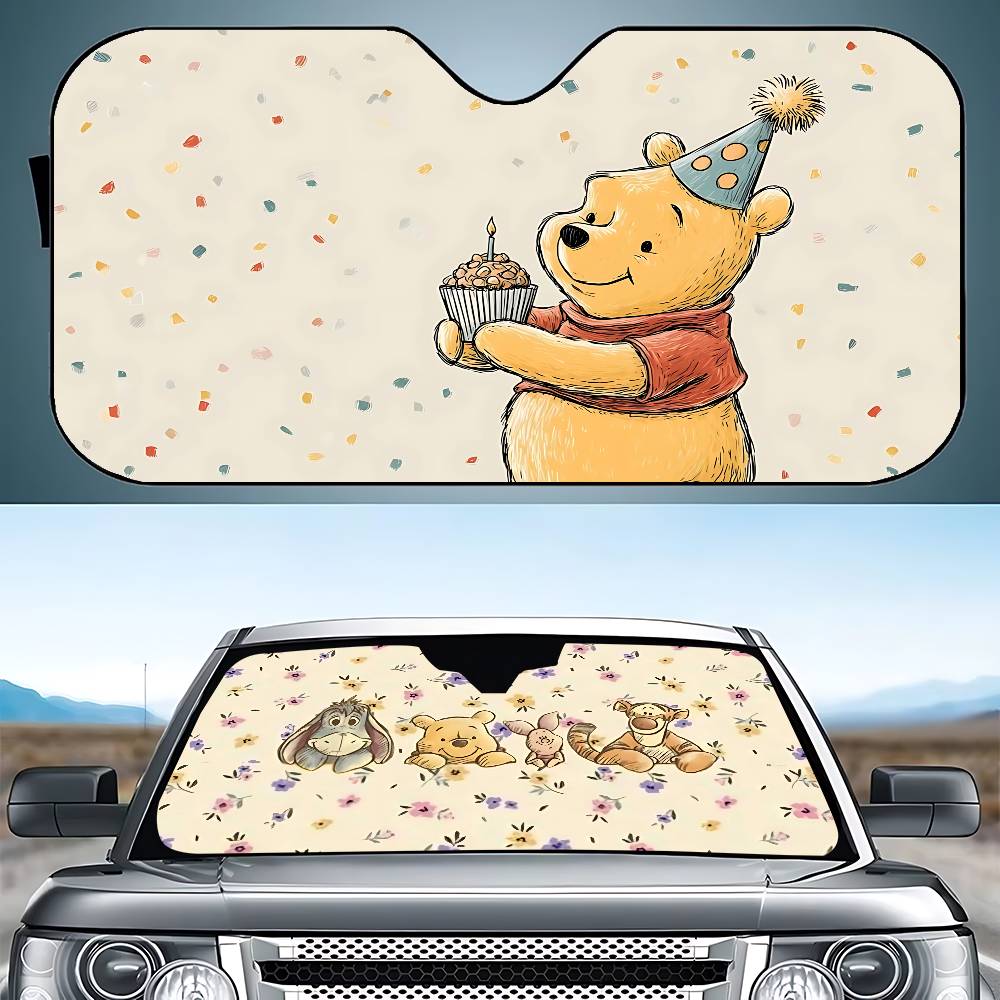 Cute W-Winnie The P-Pooh-S Kaw - Windshield Sun Shade recension och pris