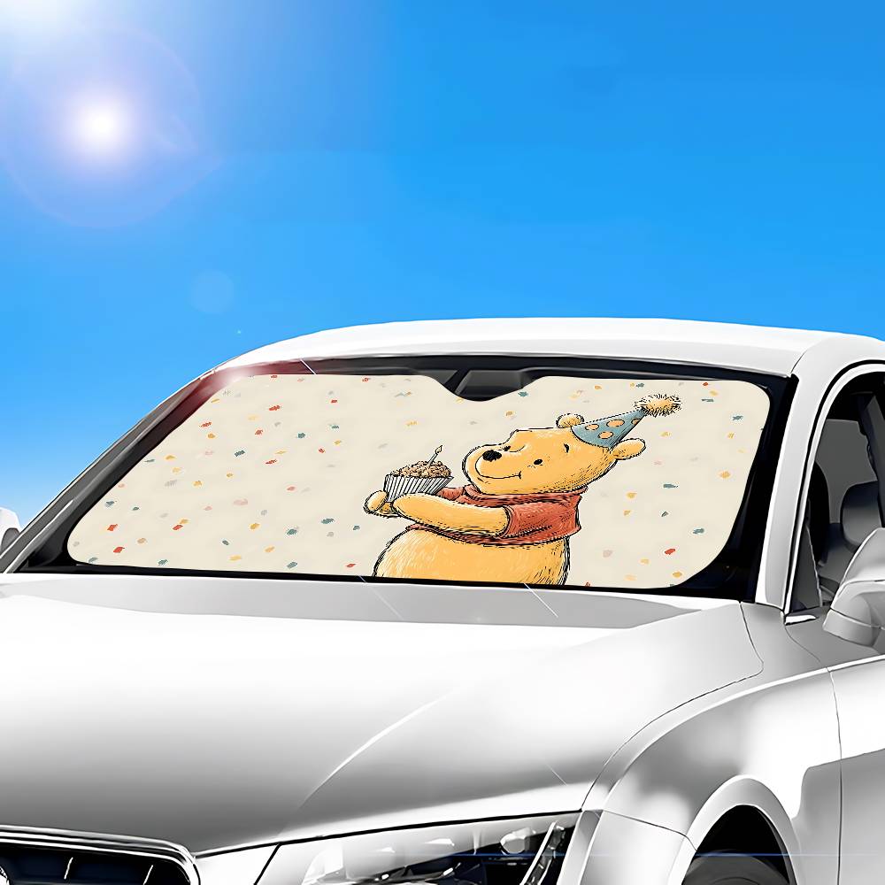 Cute W-Winnie The P-Pooh-S Kaw - Windshield Sun Shade recension och pris